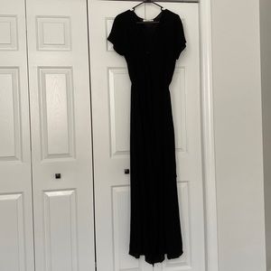 Rokoko Black wrap maxi dress.